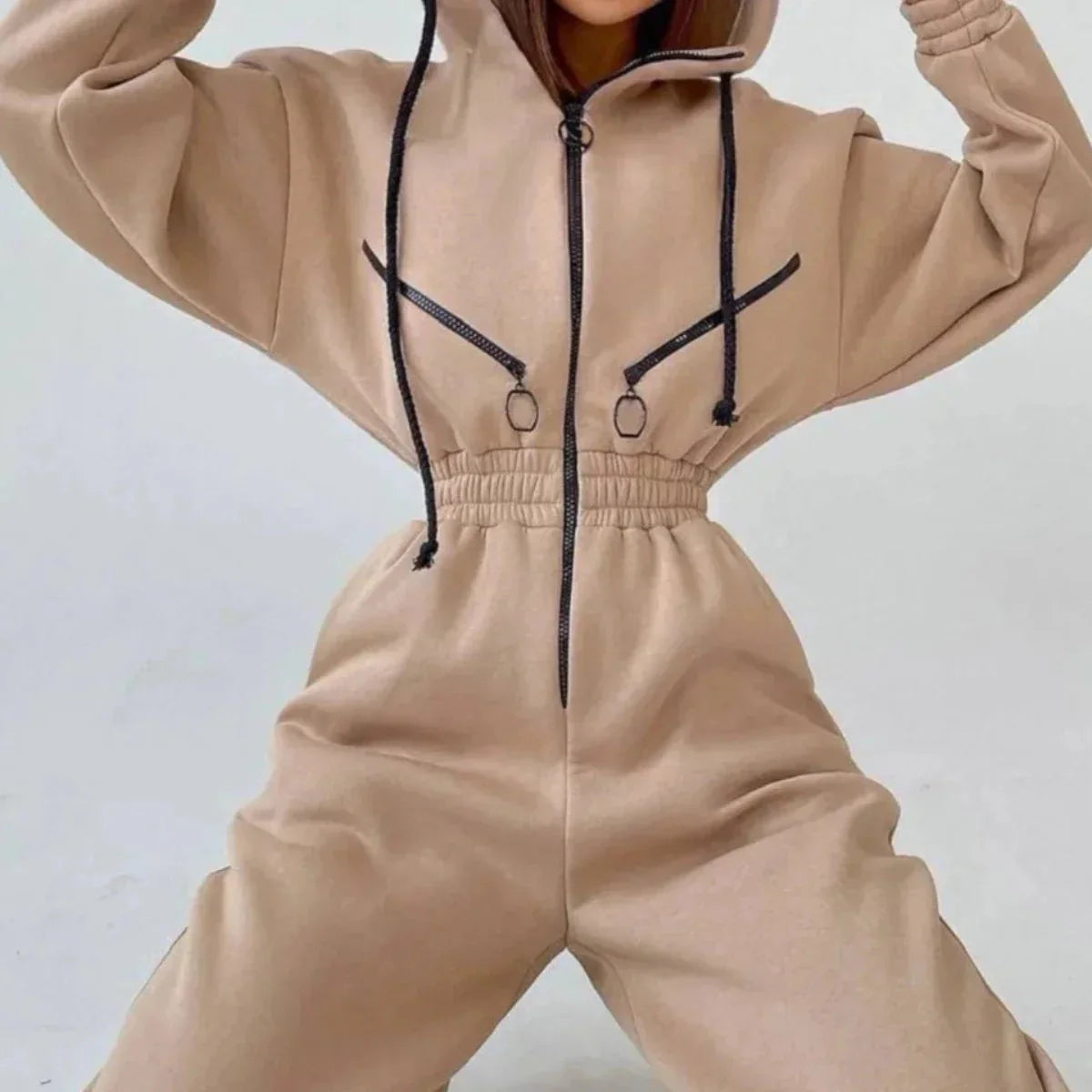 Jumper femme Kylia en Beige caramel - Confort ultime et silhouette flatteuse