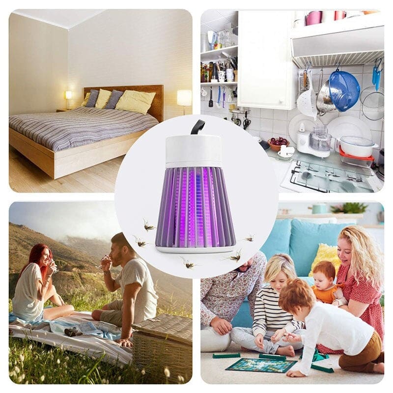 Lampe Anti-Moustique Photocatalytique UV Rechargeable USB - Portable et Compact d
