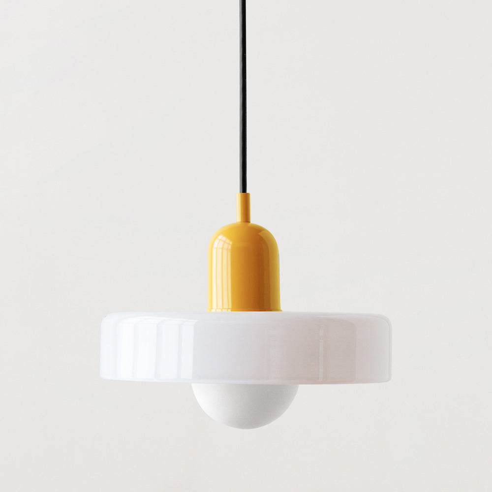 Lampe Suspendue Bauhaus en Verre Coloré - Décoration Intérieure Moderne trave