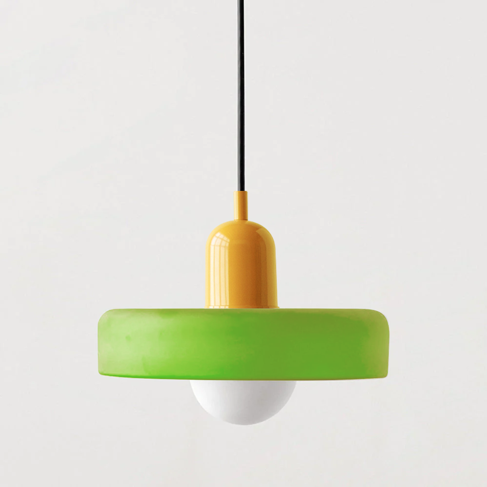 Lampe Suspendue Bauhaus en Verre Coloré - Décoration Intérieure Moderne trave