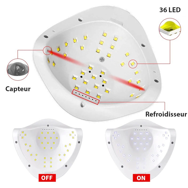 Lampe UV pour Ongles - Soins à Domicile et Capteur Automatique travel bottle