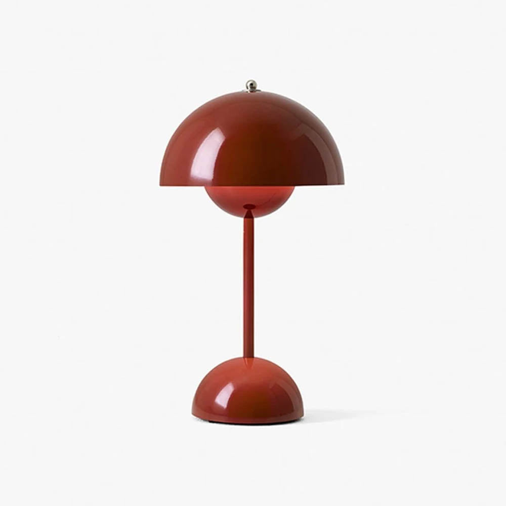Lampe de Chevet Sans Fil - Flowerpot Rouge | Accessoire de Bureau Élégant tra