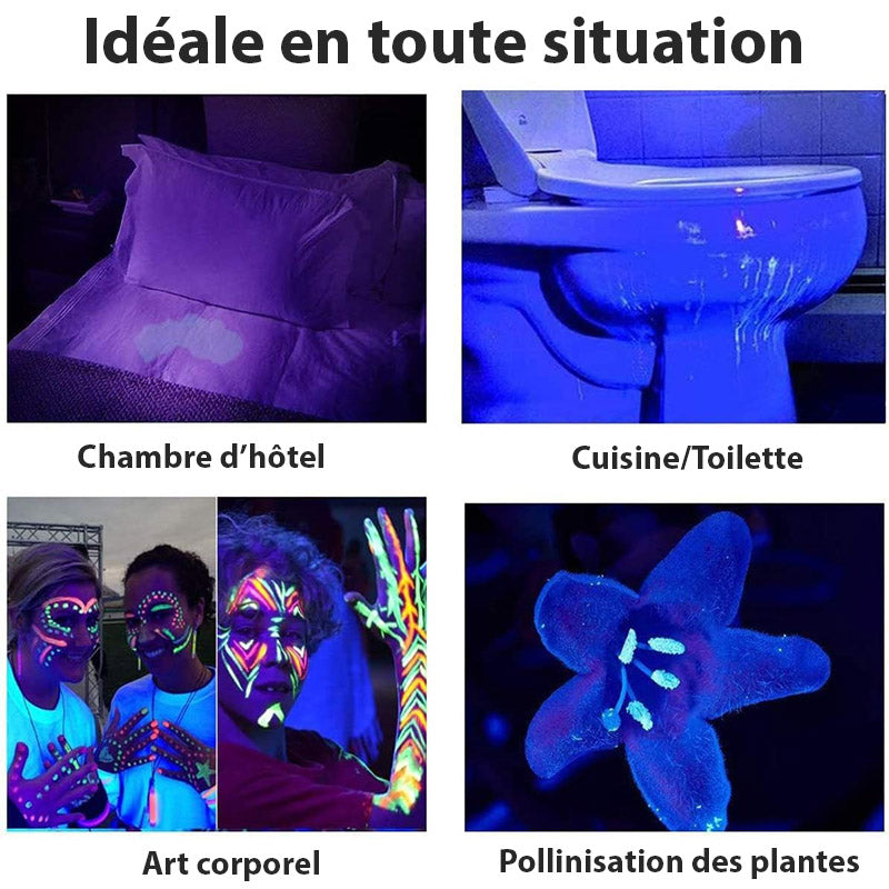 Lampe de Poche LED UV 395nm pour utilisation prolongée