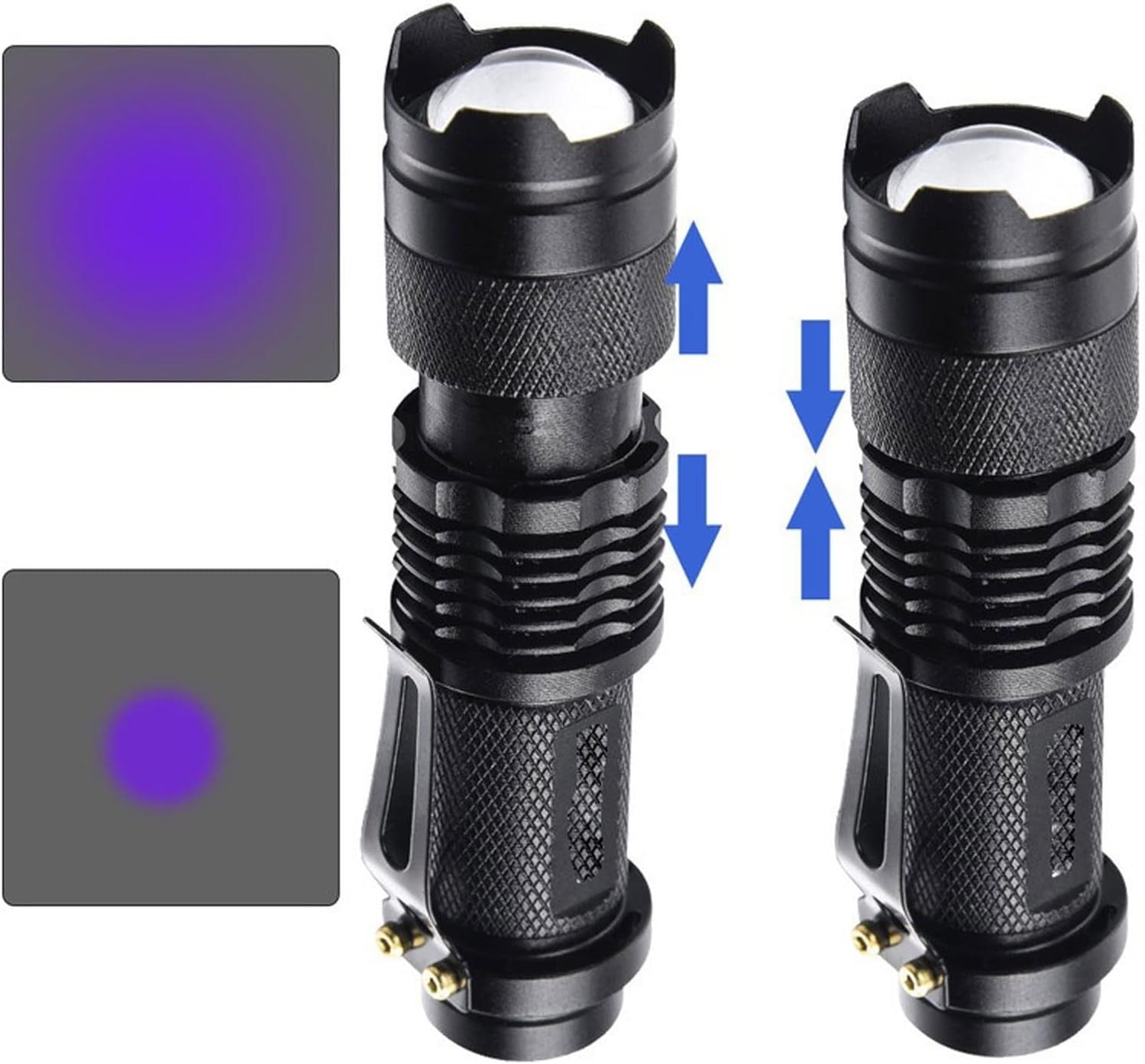 Lampe de Poche LED UV 395nm portable et résistant à l'eau leak