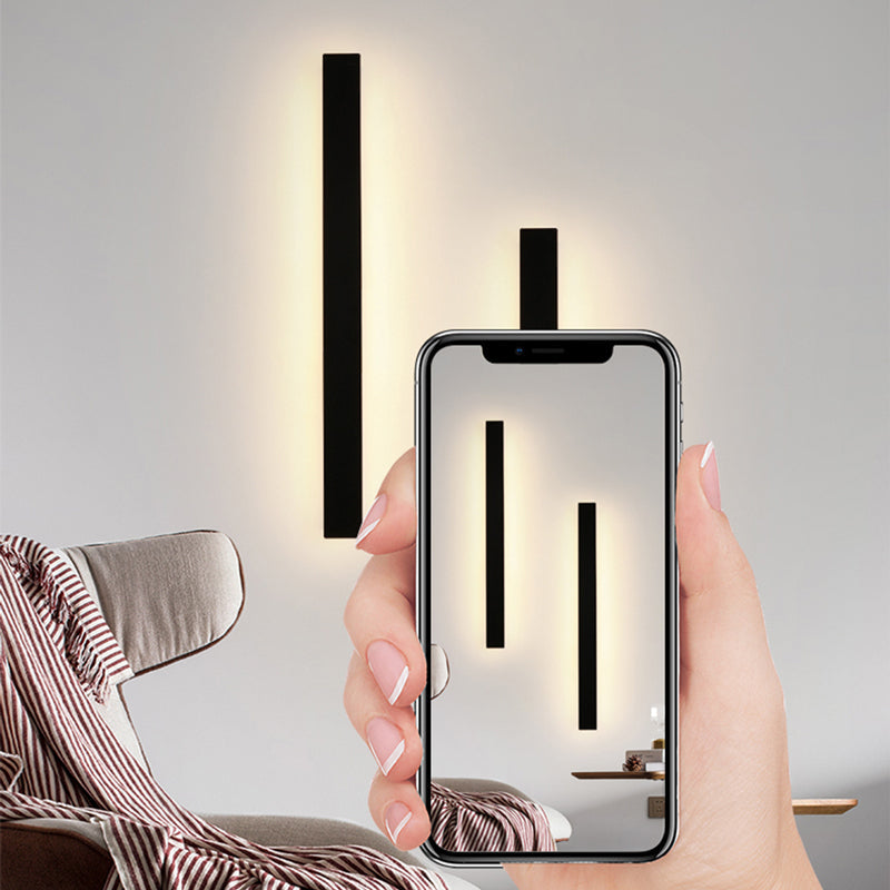 Lampes murales LED modernes en métal noir pour éclairage extérieur élégant et économe en énergie