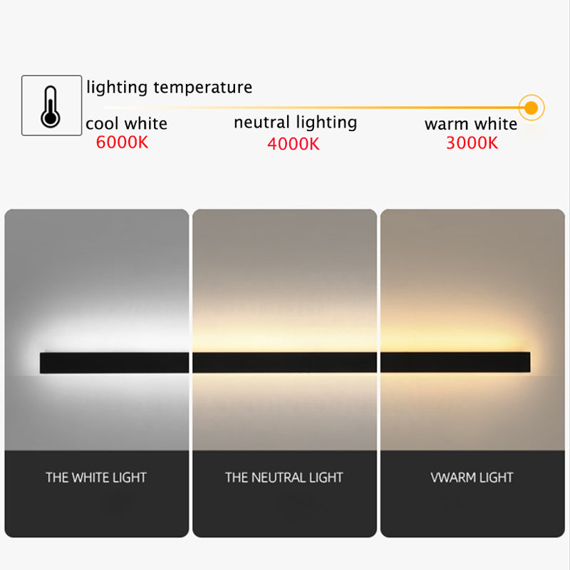 Lampes murales LED modernes en métal noir pour éclairage extérieur élégant et économe en énergie