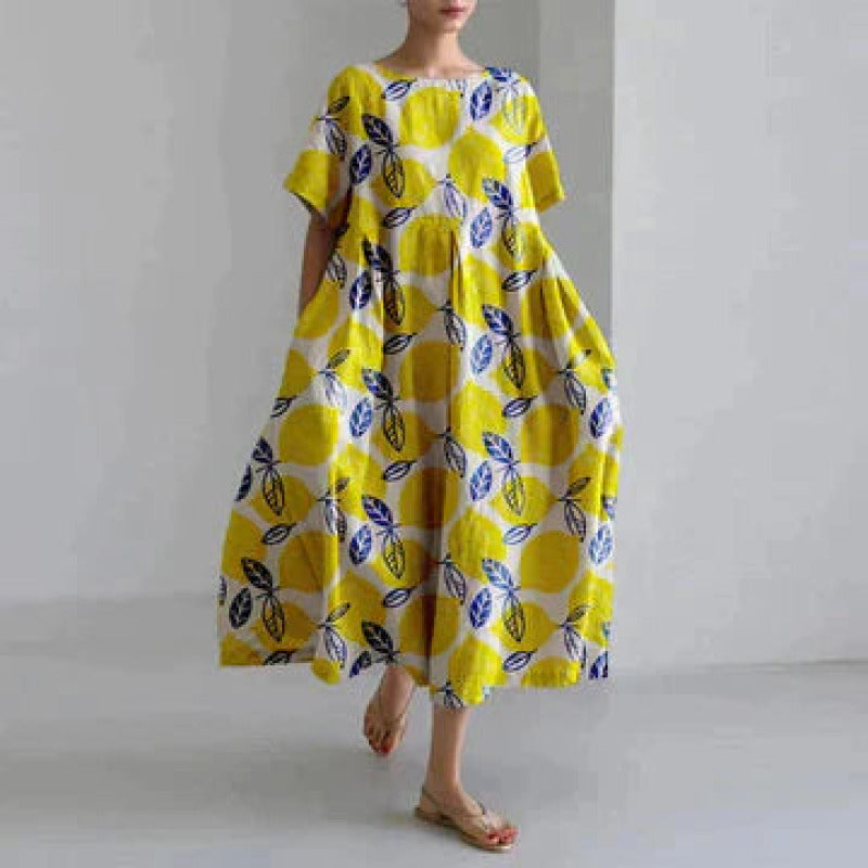 Robe décontractée et élégante à imprimé floral en LX- pour un confort élégant