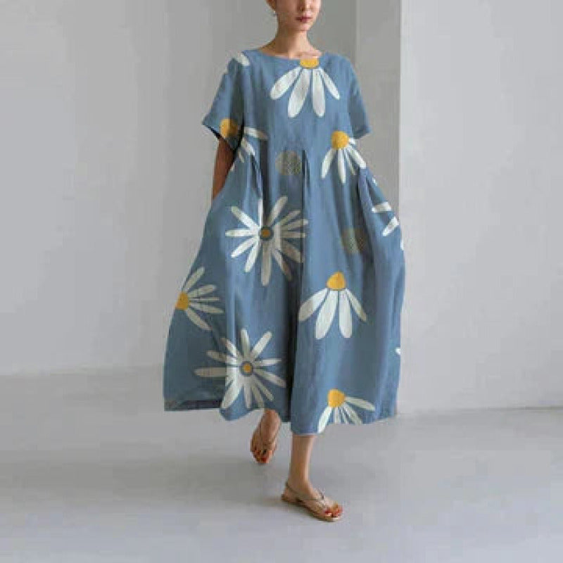 Robe décontractée et élégante à imprimé floral en LX- pour un look chic et moderne