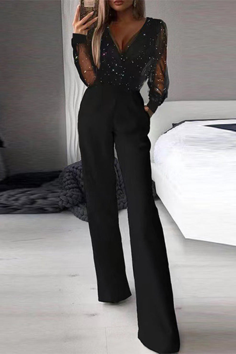 Combinaison femme noire moderne et sexy Laura - Confort et élégance