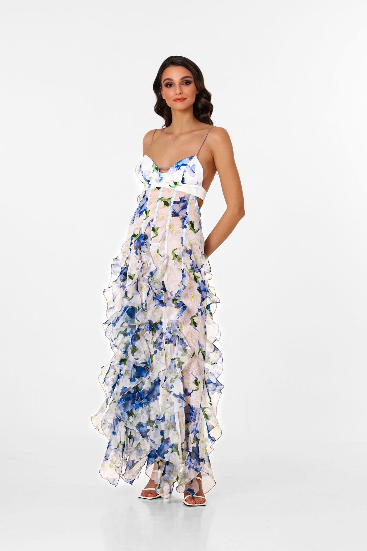 Robe florale sans manches Layla pour femmes - Design floral et silhouette flatteuse