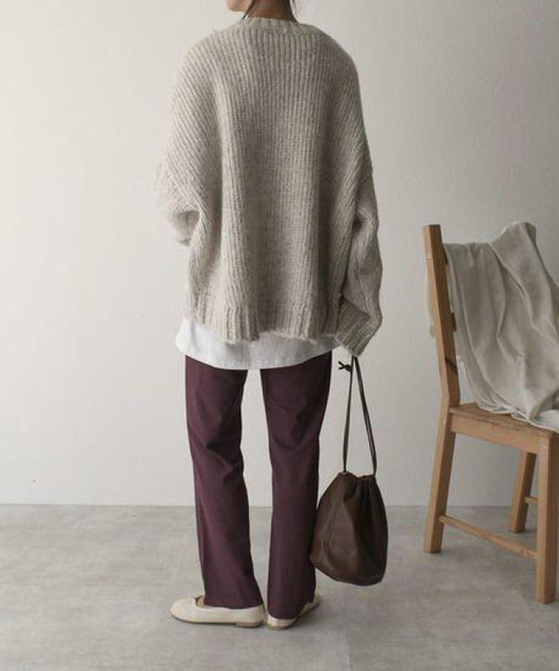 Pull oversize Lily en tissu doux et élégant pour un look luxueux et confortable.