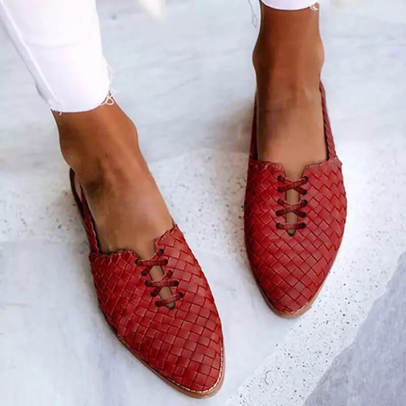 Chaussures pantoufles pour femmes modernes Rouge polyvalentes et élégantes tr
