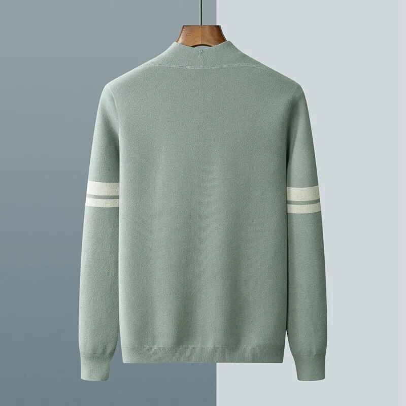 Cardigan Loïc en laine mérinos avec accents luxueux et coupe ajustée
