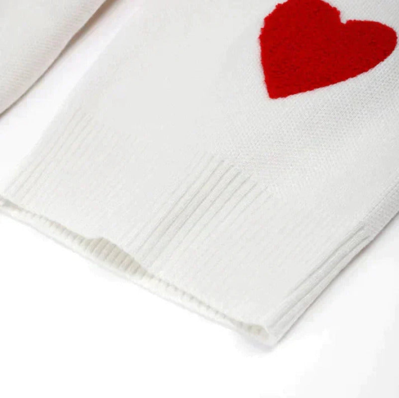 Pull coeurs en tricot doux pour un style féminin et élégant lea