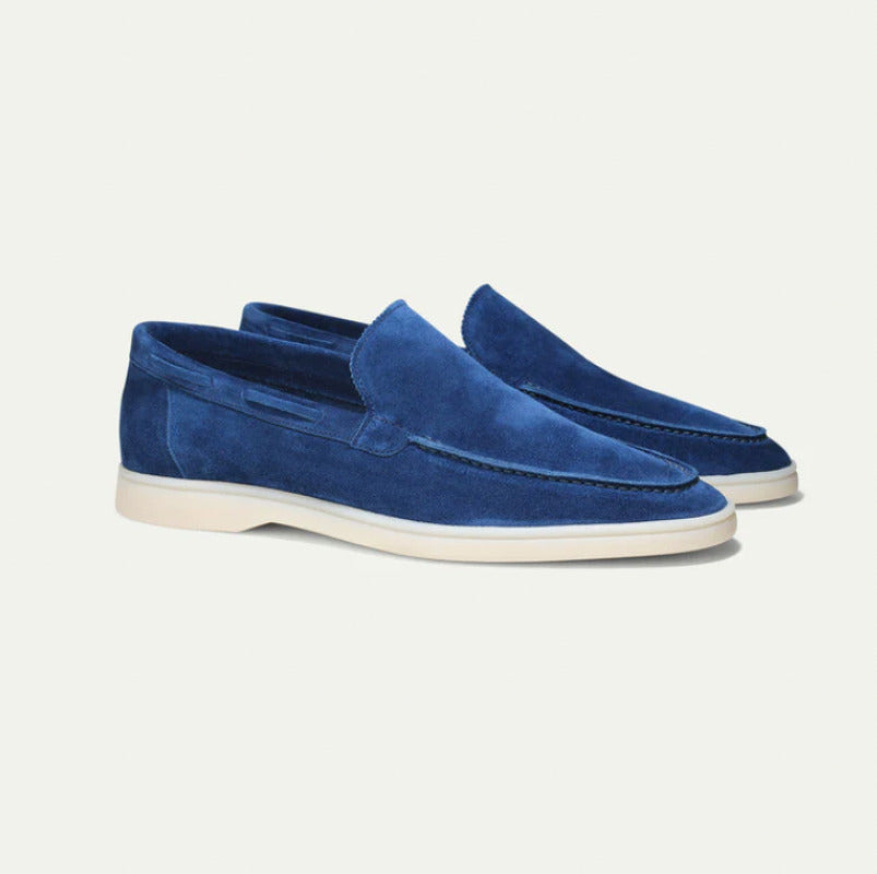 Mocassins en daim véritable Bleu marine pour une sophistication discrète trav