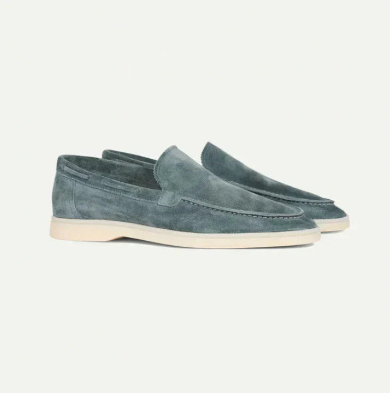 Mocassins en daim véritable Turquoise clair pour une note de fraîcheur estivale d