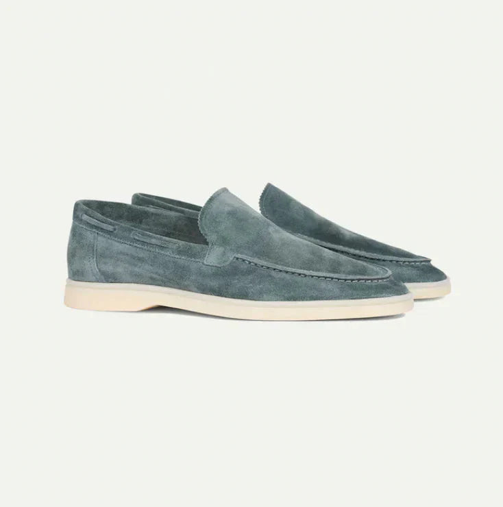 Mocassins en daim véritable Turquoise clair pour une note de fraîcheur estivale d