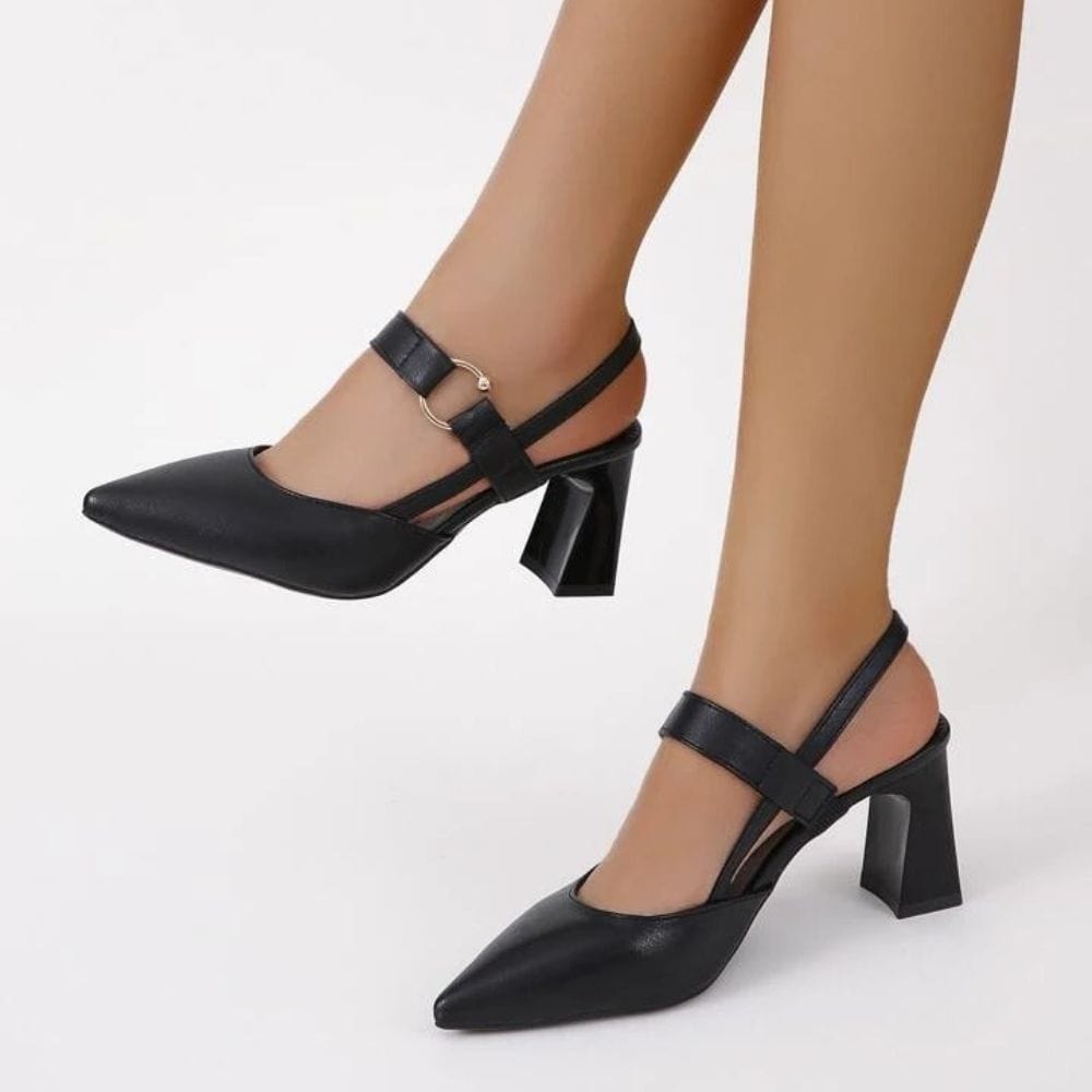 Sandales à Talons Hauts Élégantes Luisa en Noir - Confort Élégant et Élégance Moderne