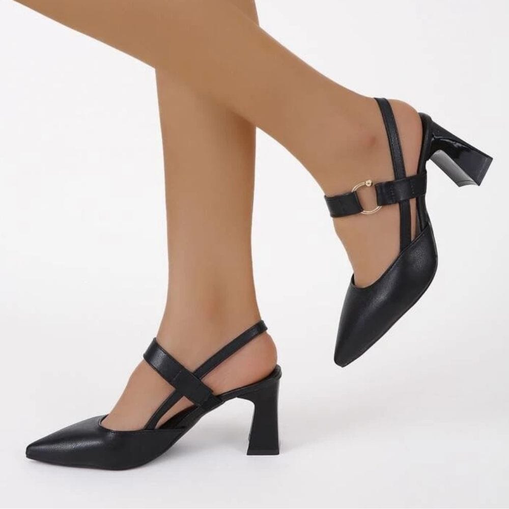 Sandales à Talons Hauts Élégantes Luisa en Noir - Confort Élégant et Élégance Moderne