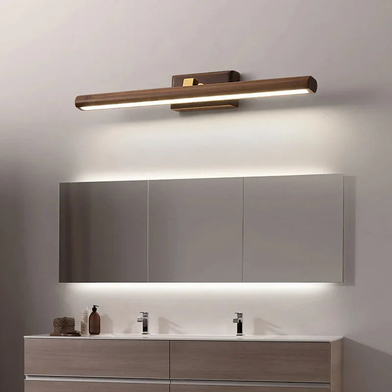 Lampe en Bois Naturel LumiMystic - Meuble en Bois avec Éclairage Design trave