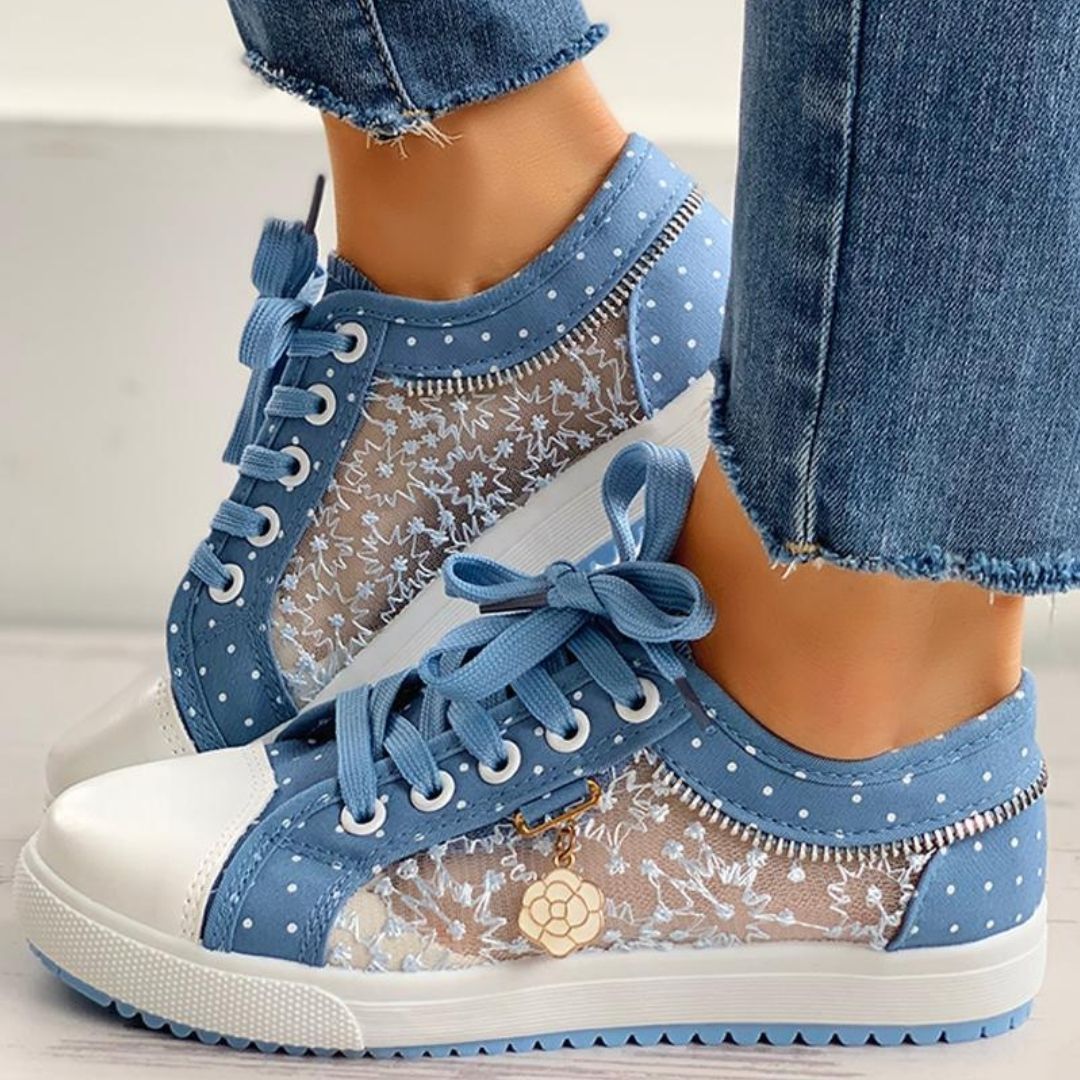 Baskets décontractées en maille Bleu ciel - Confort et légèreté pour un style chic
