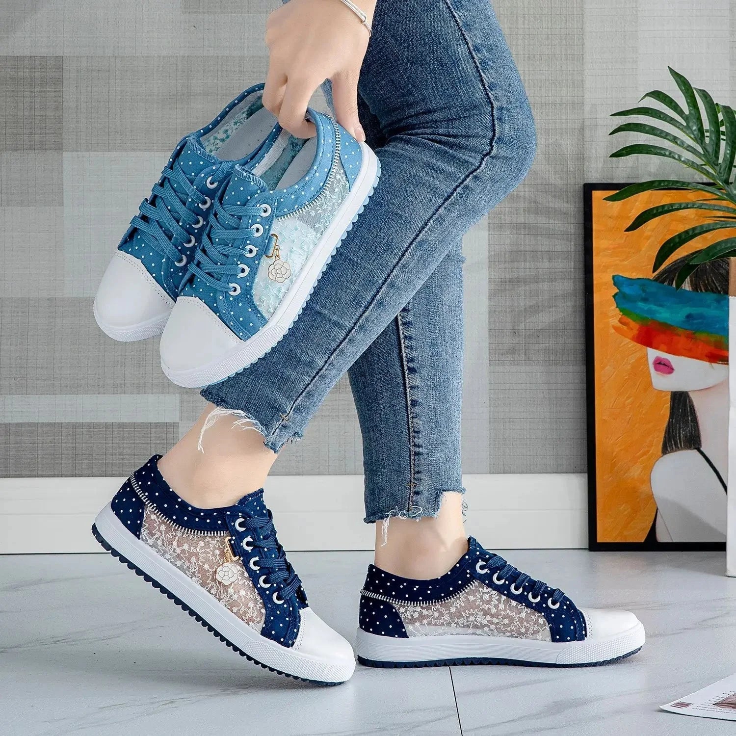 Baskets décontractées en maille - Confort ultime et soutien semelle pour femmes élégantes