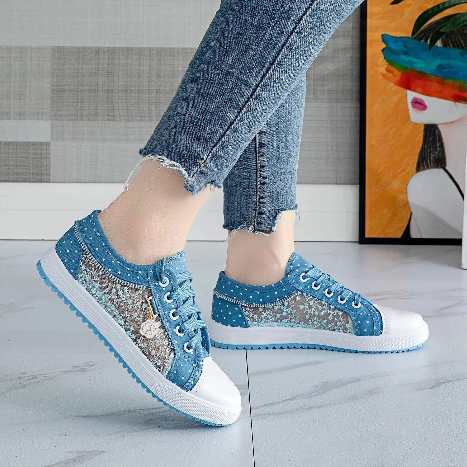 Baskets décontractées en maille - Confort ultime et soutien semelle pour femmes élégantes