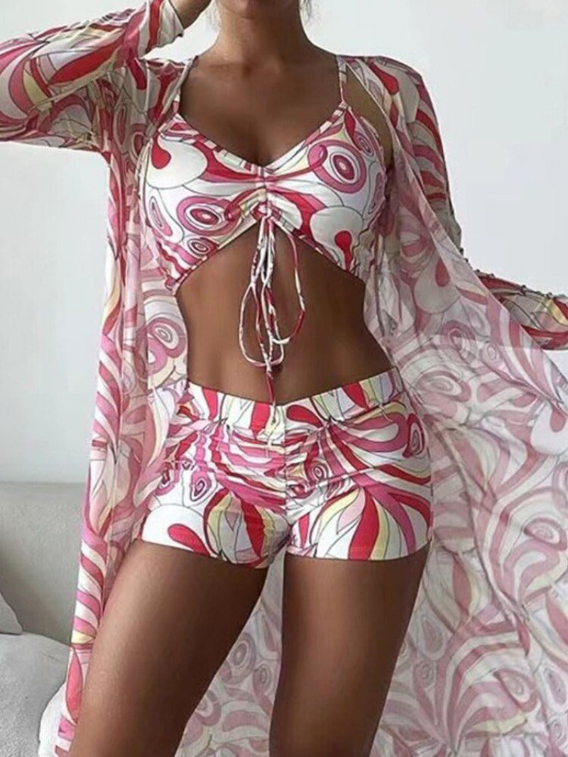 Maillot de Bain Élégant Pièces - Trio de Maillot en Lycra leak