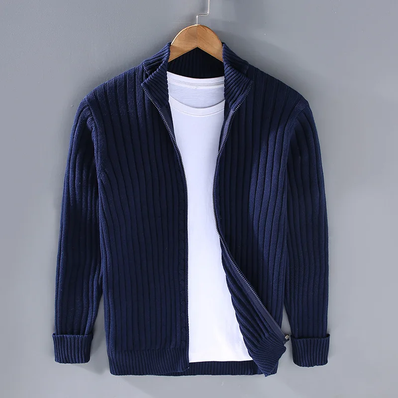 Cardigan Zippé Massimo pour Homme en Bleu, style contemporain et confortable pour un look tendance