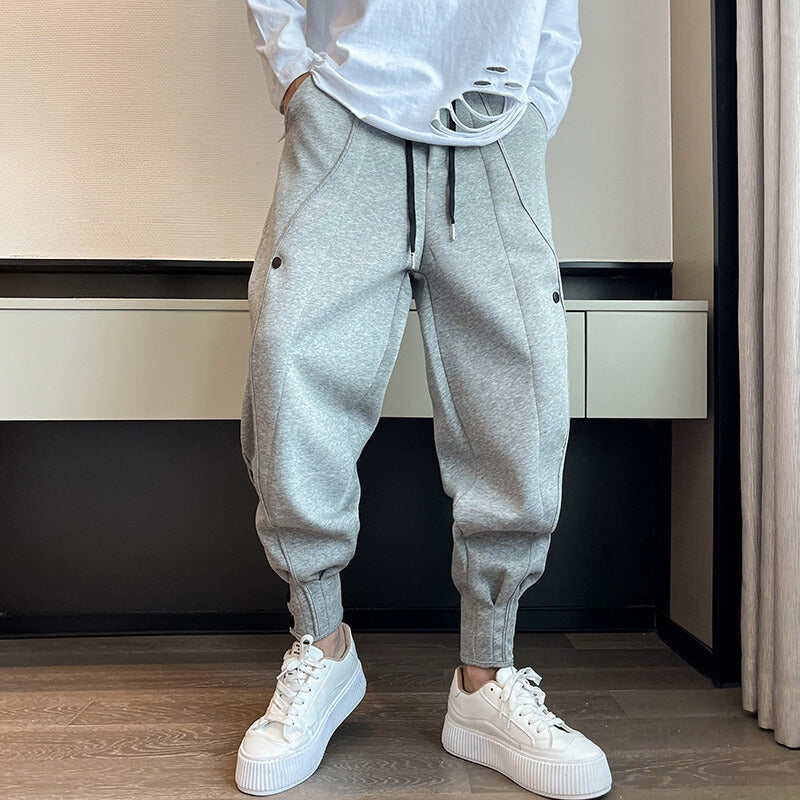 Jogging Hype Fuselé en velours coton pour hommes - Confort ultime et style pratique