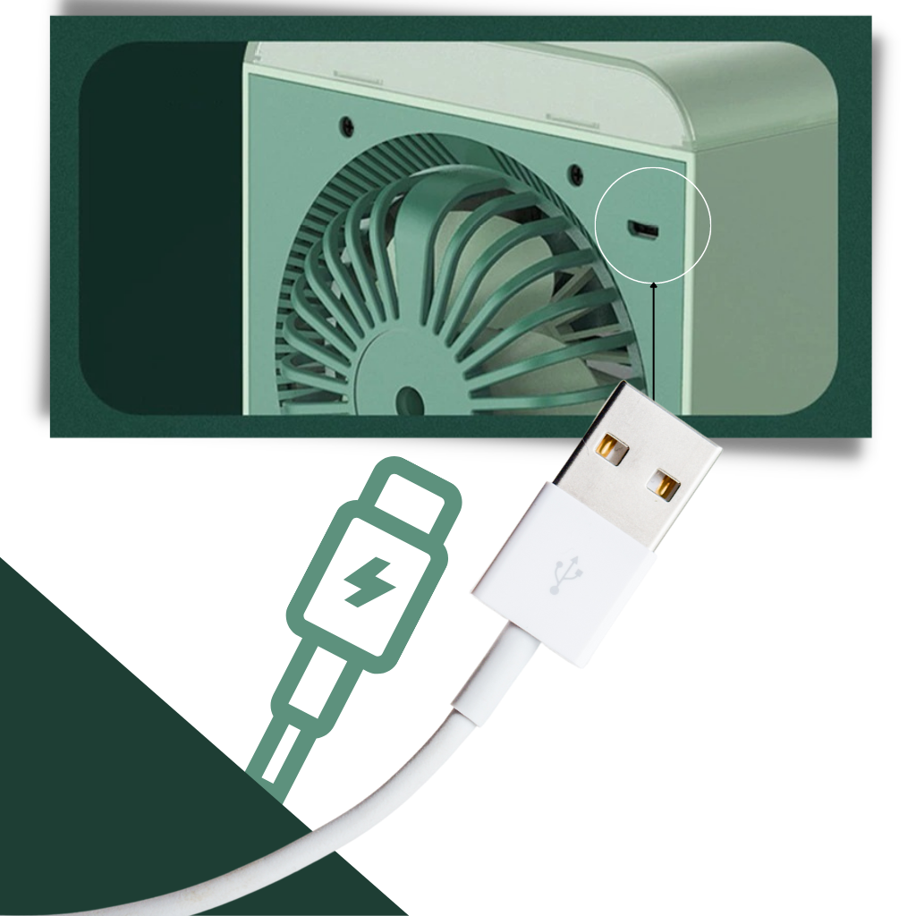 Mini Climatiseur Rechargeable à Eau - Rafraîchissement d'Air Portable travel