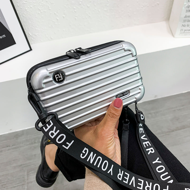 Mini Sacoche Valise FOREVER Gris argenté, sacoche mini chic et pratique pour femme