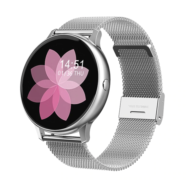 Montre connectée intelligente pour Femme et Homme - Gris Neo - Modes sportifs, Écran tactile couleur, Suivi santé