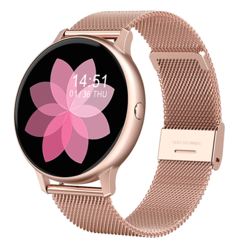 Montre connectée intelligente pour Femme et Homme - Or Neo - Notifications smartphone, Design minimaliste, Autonomie prolongée