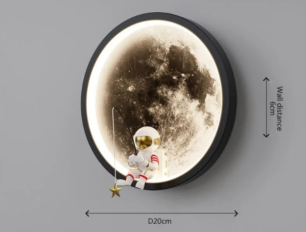 Lampe Murale LED Lune MoonBeam - Atmosphère Apaisante et Design Moderne dog trave