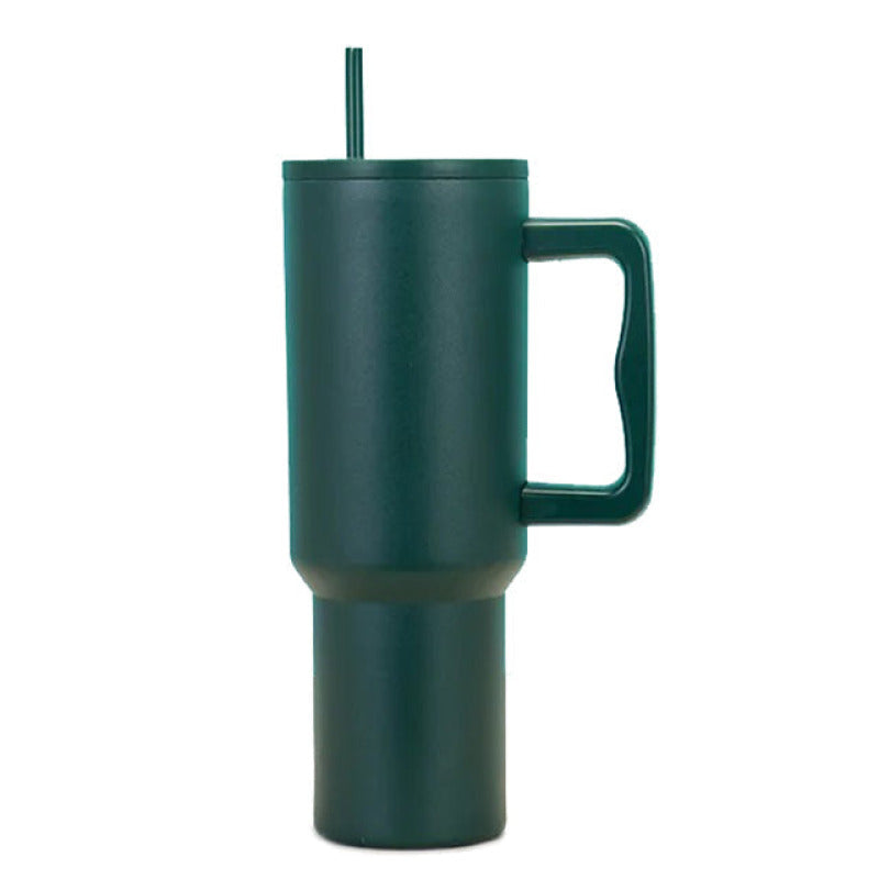 Mug Isotherme avec Paille - Gourde.2L Vert en Acier Inoxydable Sans BPA | Hydratation Pratique