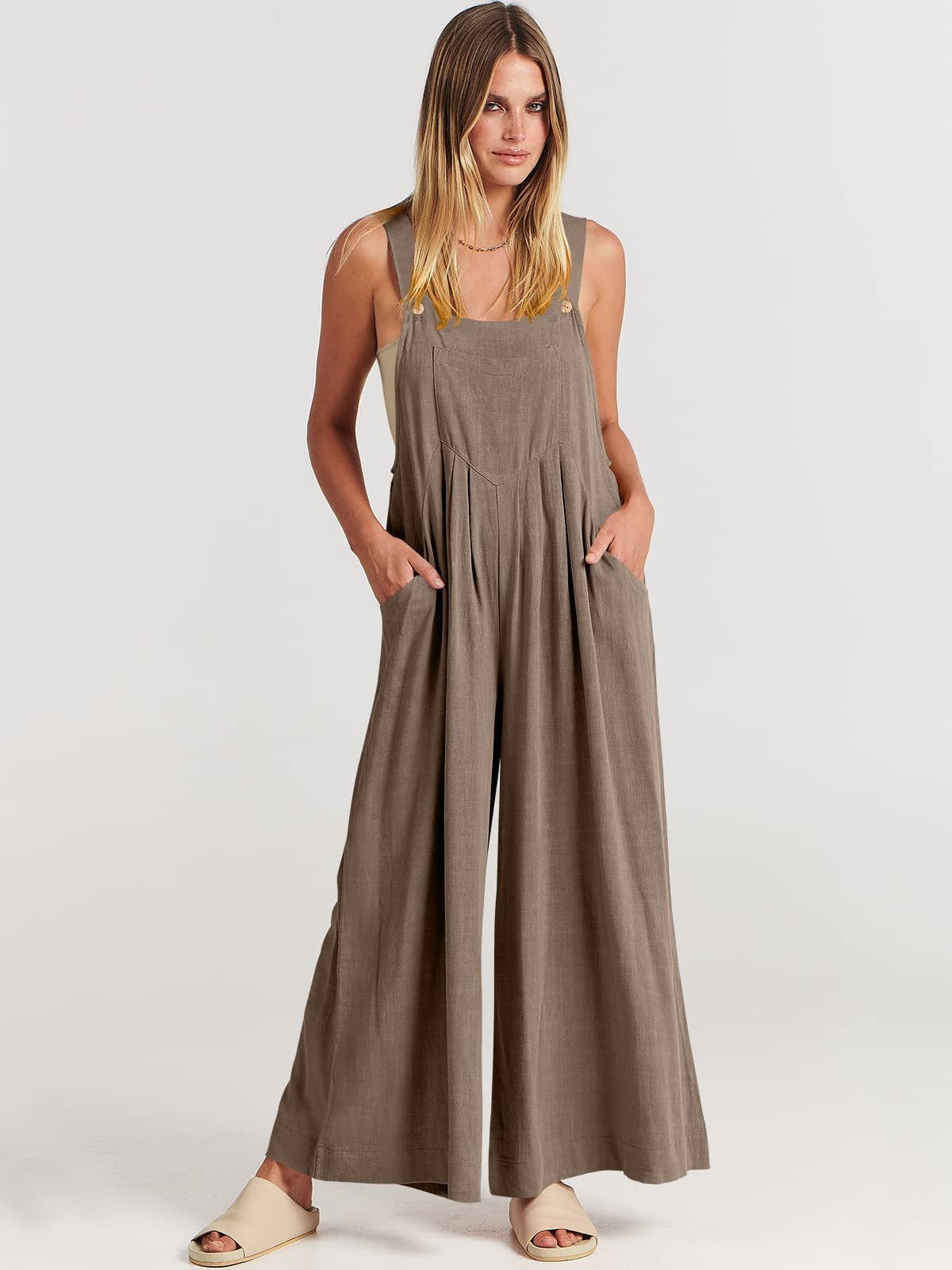 Combinaison polyvalente Nathalie Gris brun pour femmes modernes | Confort respirant et style audacieux