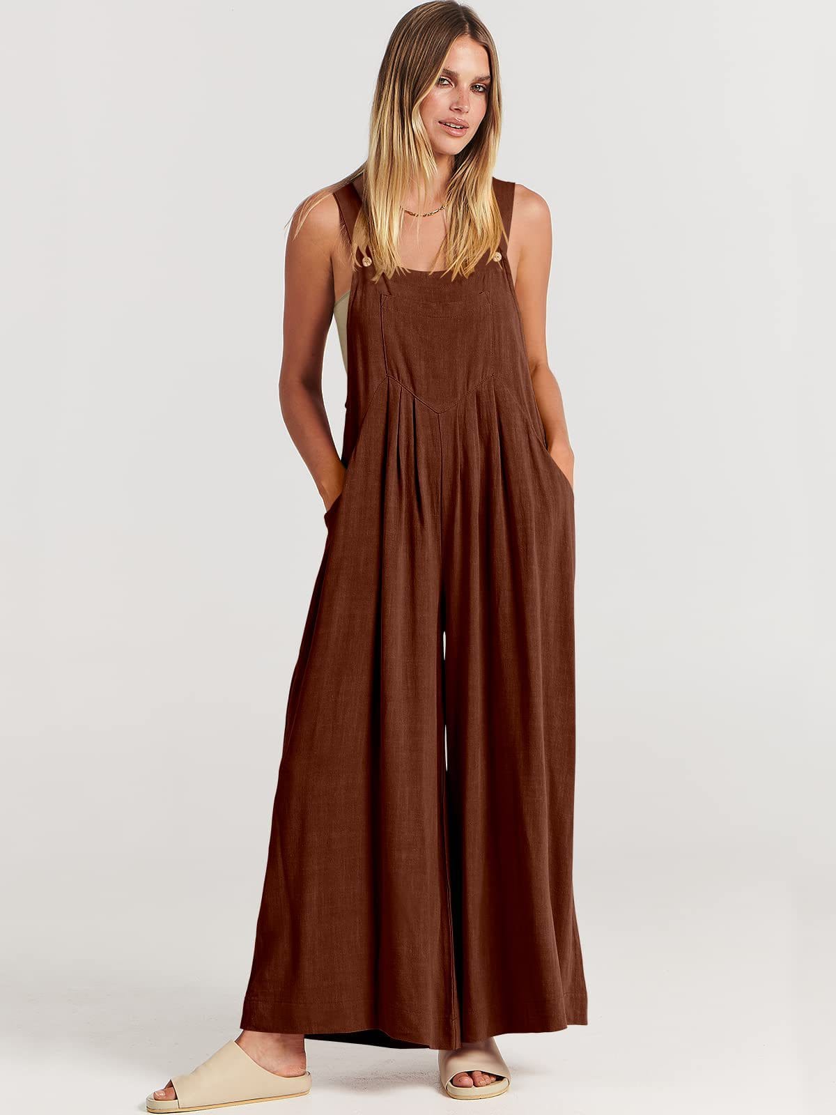 Combinaison polyvalente Nathalie Marron pour femmes modernes | Design moderne et tissu de qualité