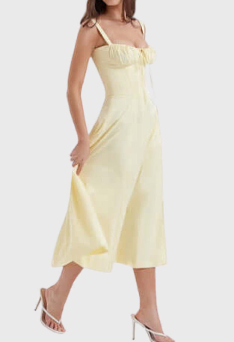 Robe d'Été à Fleurs Nathalie - Élégance et Confort pour Occasions Spéciales t