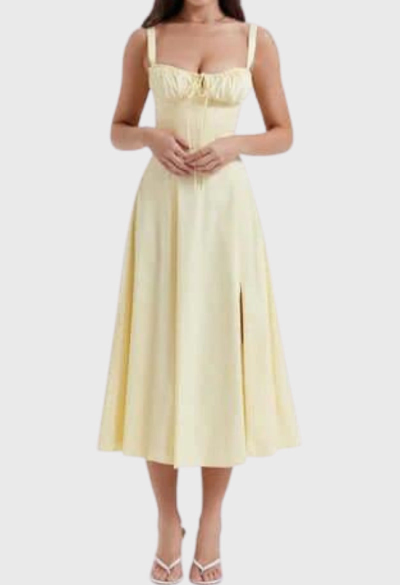 Robe d'Été à Fleurs Nathalie - Élégance et Confort pour Occasions Spéciales t