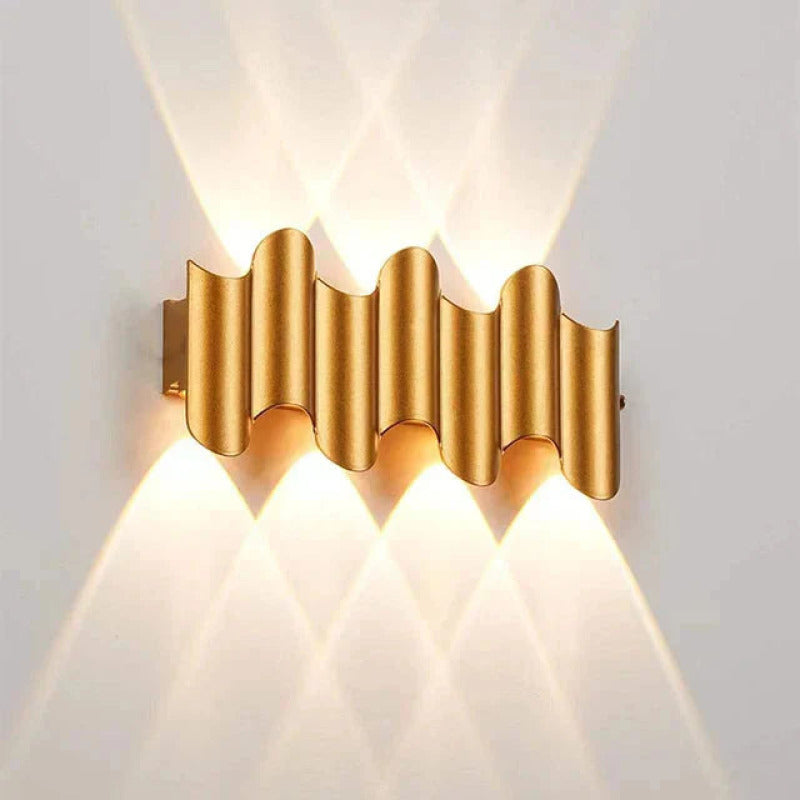 Applique Murale Moderne Doré 7W - Éclairage Intérieur Chaleureux et Moderne t