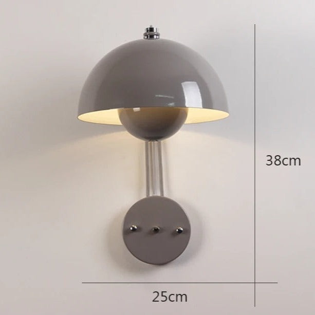 Lampe Murale Champignon NightBud Gris - Lampe Champignon et Source de Lumière LED