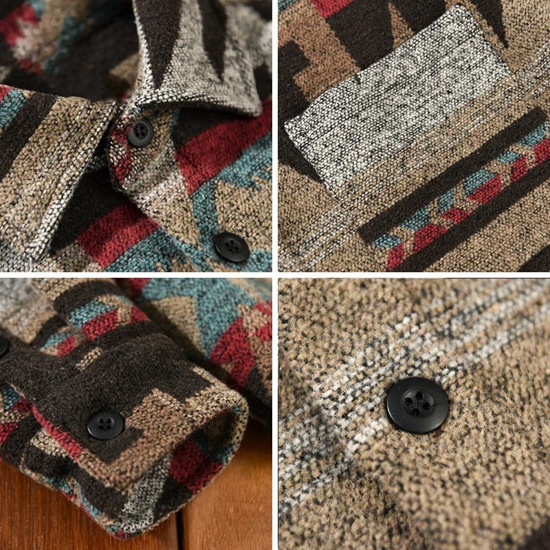 Chemise en flanelle jacquard Nore | Artisanat traditionnel et douceur au toucher