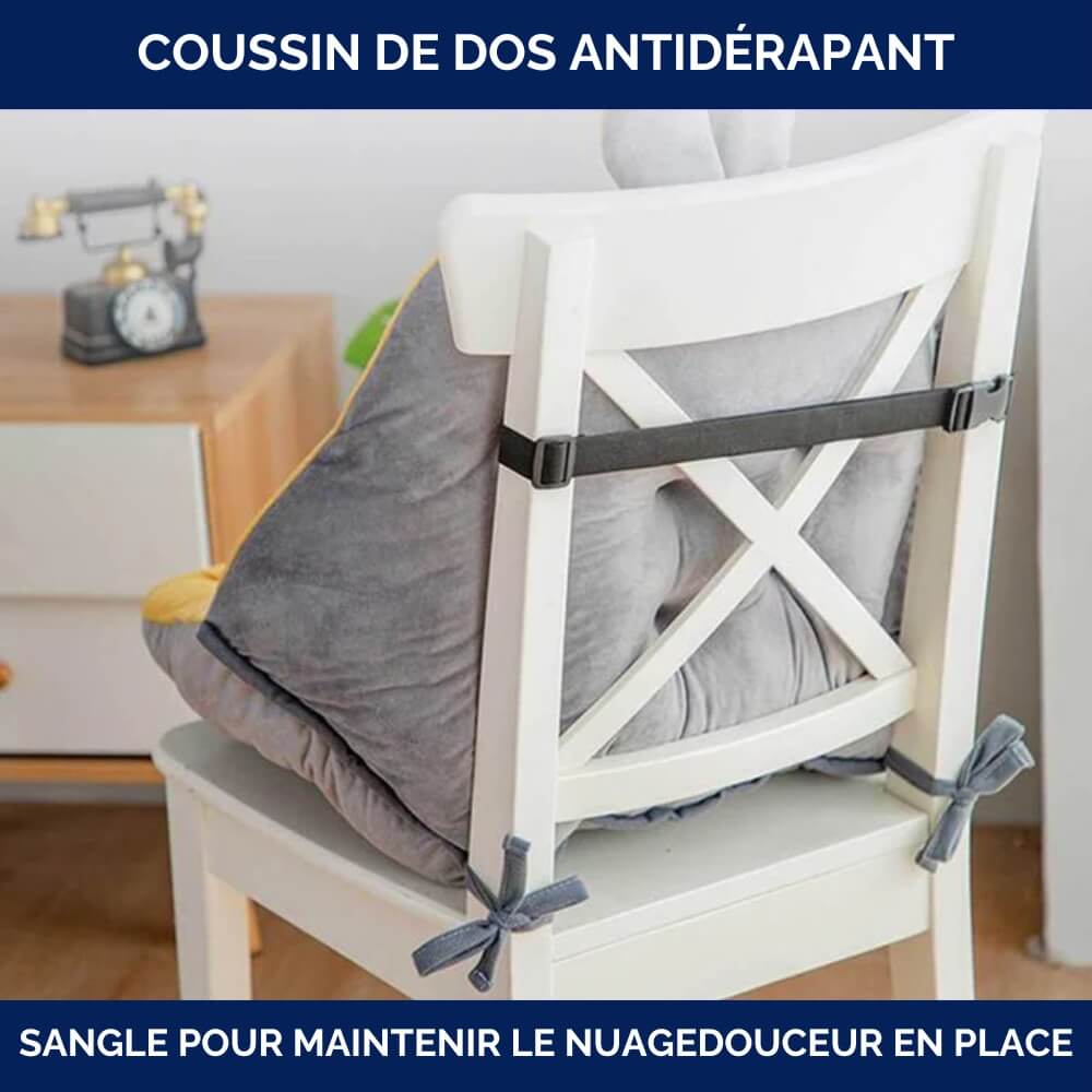 Coussin Coccyx Ergonomique NuageDouceur • Confort Suprême - Support Lombaire Amovible