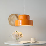 Lampe pendante Bauhaus orange italienne