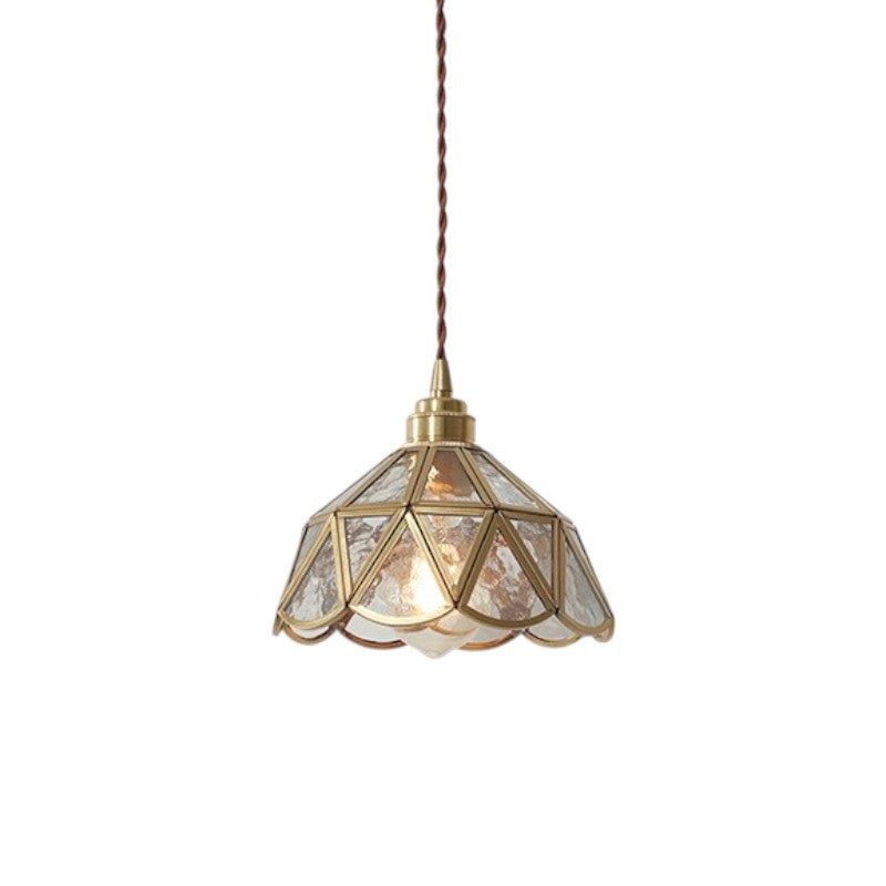Lampe pendante en verre vintage