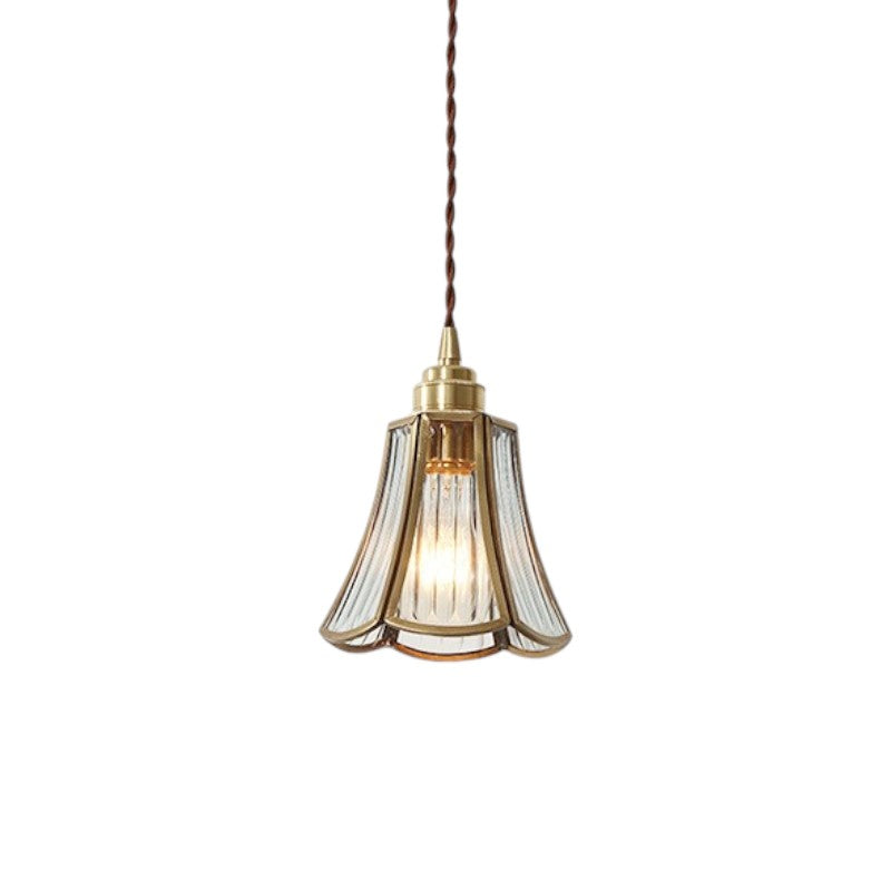 Lampe pendante en verre vintage