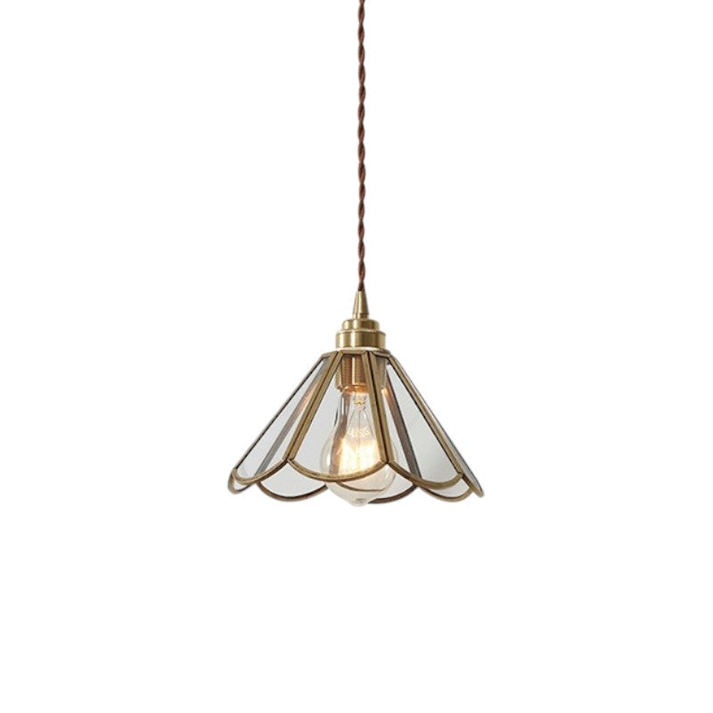 Lampe pendante en verre vintage
