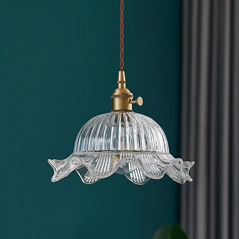 Lampe pendante vintage transparente