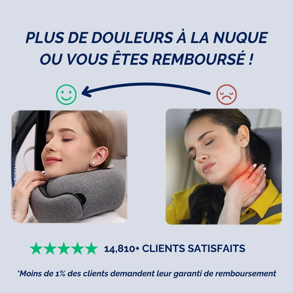 OreillerNomade Soutien Relaxant - Confort Cervical et Hygiène Voyage